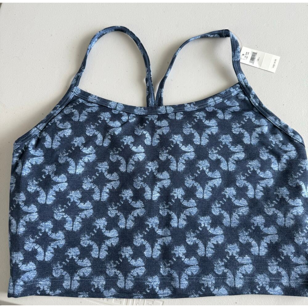 Women’s Navy Floral Cami Crop Top - Unbranded